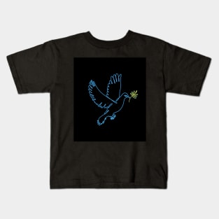 Dove with olive branch Kids T-Shirt